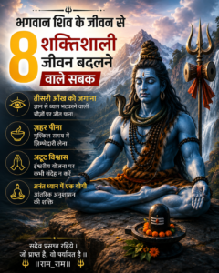 🕉️🔱भगवान शिव के जीवन से 8 शक्तिशाली जीवन बदलने वाले सबक
